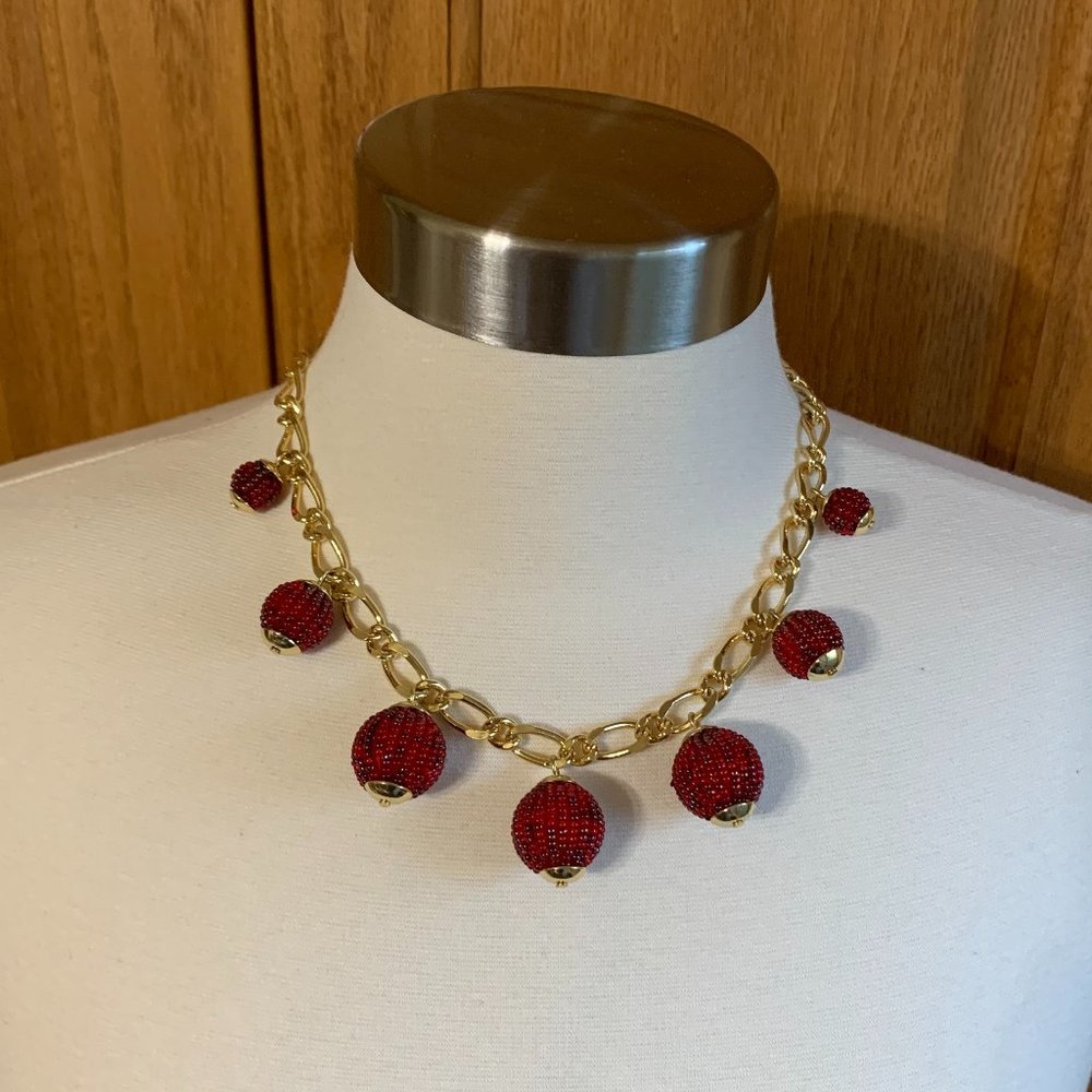 Talbots - Disco Ball Lights Statement Necklace - … - image 1